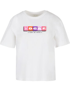 Miss Tee Dámské tričko IDGAF - bílé