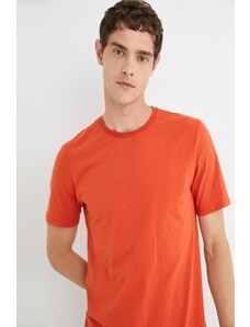 Koton Bavlněná pánská oranžová trička