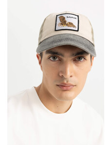 DEFACTO Man Label Printed Jean Baseball and Basketball Cap