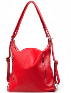 Blaire Kožená kabelka - batůžek Coletta červená