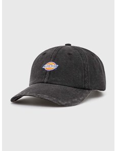 Bavlněná baseballová čepice Dickies černá barva, s aplikací