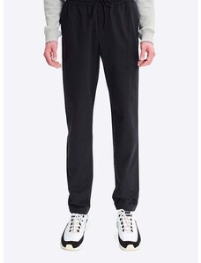 Bavlněné kalhoty A.P.C. pánské, černá barva, jednoduché, COERD.H08354-BLACK