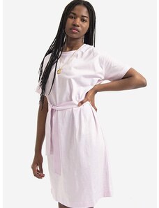 Bavlněné šaty A.P.C. Robe Isciane COEIO-F05947 ROSE PALE růžová barva, mini, oversize