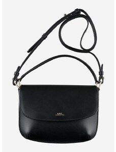 Kožená kabelka A.P.C. černá barva, PXAWV.F61629-BLACK