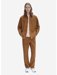 Bavlněné kalhoty A.P.C. Pantalon Sydney hnědá barva, jednoduché, H COGBJ-H08422 CARAMEL