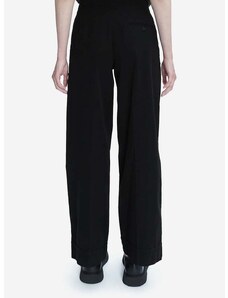 Bavlněné kalhoty A.P.C. Pantalon Euphemia černá barva, jednoduché, high waist, COFAM-F08427 BLACK