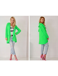 Fashionweek Mega pletený svetr kabát s kapuci TOP TREND HEVEN 3681