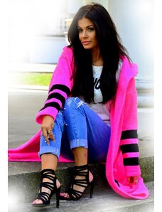 Fashionweek Dámský elegantní svetr exclusive - kabát s kapucí STYLE JK13