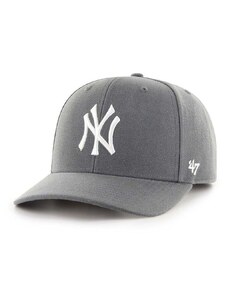 Čepice s vlněnou směsí 47brand MLB New York Yankees šedá barva, s aplikací, B-CLZOE17WBP-CC