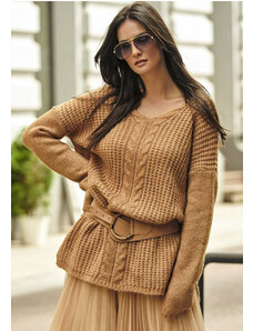Fashionweek Dlouhý pletený svetr ABIGAIL