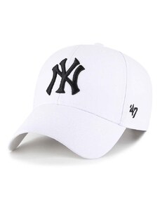 Čepice s vlněnou směsí 47brand MLB New York Yankees bílá barva, s aplikací, B-MVPSP17WBP-WHM