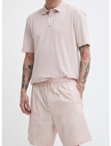 Bavlněné šortky HUGO růžová barva, 50510596