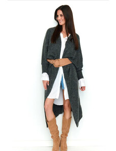 Fashionweek Dlouhý vlněný cardigan,pletený kabát LEA