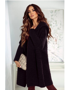 Fashionweek Dámský luxusní pletený kabát,cardigan s kapucí JENNY