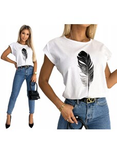 Fashionweek Krásná bavlněná halenka, tričko s potiskem BRAND050