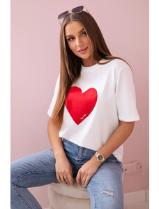 Fashionweek Tričko bavlněné se srdcem K9810