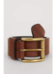 DEFACTO Man Square Clasp Faux Leather Jean Belt