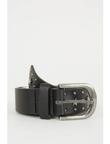 DEFACTO Woman Oval Buckle Faux Leather Jean Belt