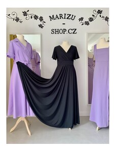 Marizu shop Marizu fashion plus size krásné černé plesové společenské šaty pro plnoštíhlou postavu