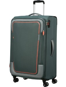 American Tourister Látkový cestovní kufr Pulsonic EXP XL 113/122 l tmavě zelená