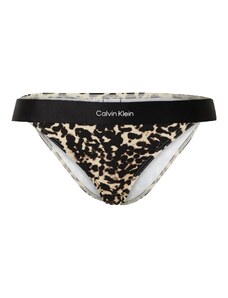 Calvin Klein Swimwear Spodní díl plavek béžová / světle hnědá / černá