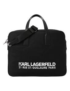 Karl Lagerfeld Taška na notebook černá / bílá