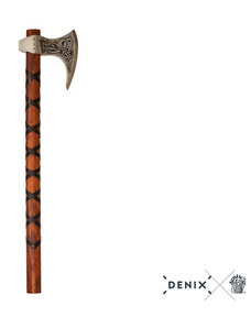 Denix Bojová Vikingská sekera 9. století - hnědá-stříbrná