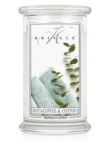 Kringle Candle svíčka Eucalyptus Cotton (sójový vosk), 623 g