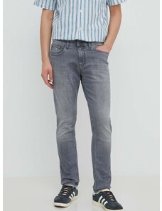 Džíny Tommy Jeans Scanton pánské, šedá barva, DM0DM18733