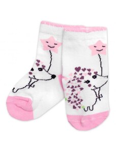 BN Dětské bavlněné ponožky Ježek - bílé