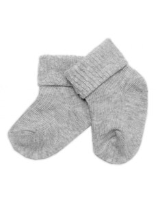 Baby Nellys Kojenecké ponožky, Baby Nellys, šedé, vel. 6-9 m