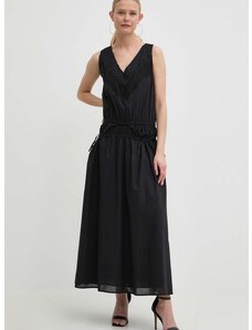 Bavlněné šaty Pinko černá barva, maxi, 103740 A1XN
