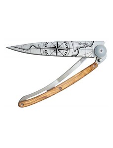 Deejo skládací nůž Tattoo 37g Terra Incognita Olive Wood