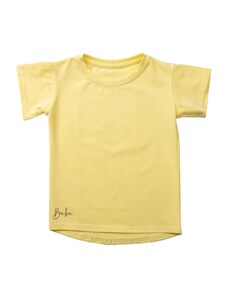 Babu Dětské vanilla prodloužené tričko s krátkým rukávem