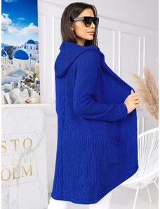 Fashionweek Mega pletený svetr kabát s kapuci TOP TREND HEVEN 3681