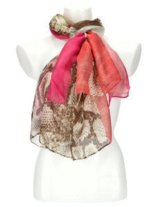 Cashmere Letní dámský barevný šátek 180x70 cm růžová