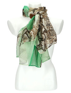 Cashmere Barebag Letní dámský barevný šátek 180x70 cm zelená