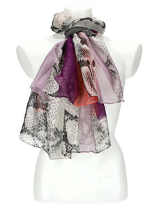 Cashmere Barebag Letní dámský barevný šátek 180x70 cm fialová