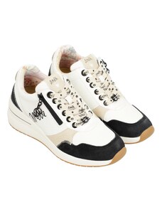 Anekke dámské kožené boty Sneakers Black & White Wedge