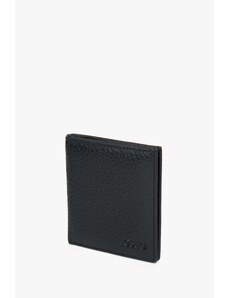 Men's Black Compact Wallet made of Genuine Leather Estro ER00114466