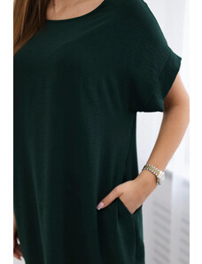 K-Fashion Šaty s kapsami tmavě zelená
