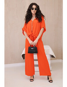 K-Fashion Souprava halenky a kalhot pomeranč