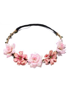 China Jewelry Čelenka květiny růžová