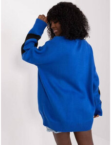 Factory Price Modrý dámský oversize svetr (8060)