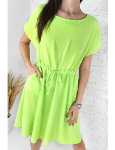 Italian style Neonové letní šaty 0124FL.GR