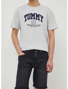 Džínové šortky Tommy Jeans pánské, černá barva, DM0DM18784