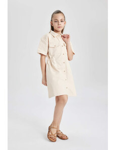 DEFACTO Regular Fit Gabardine Woven Dress