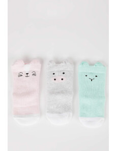 DEFACTO Baby Girl 3 Piece Cotton Long Socks