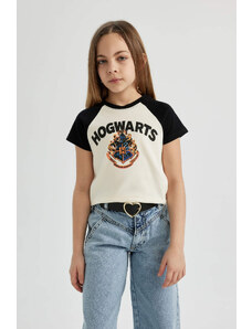 DEFACTO Crop Harry Potter Licensed Short Sleeve T-shirt
