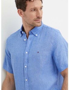 Lněná košile Tommy Hilfiger regular, s límečkem button-down, MW0MW35207